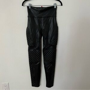 SPANX Quilted Faux Leather Leggings